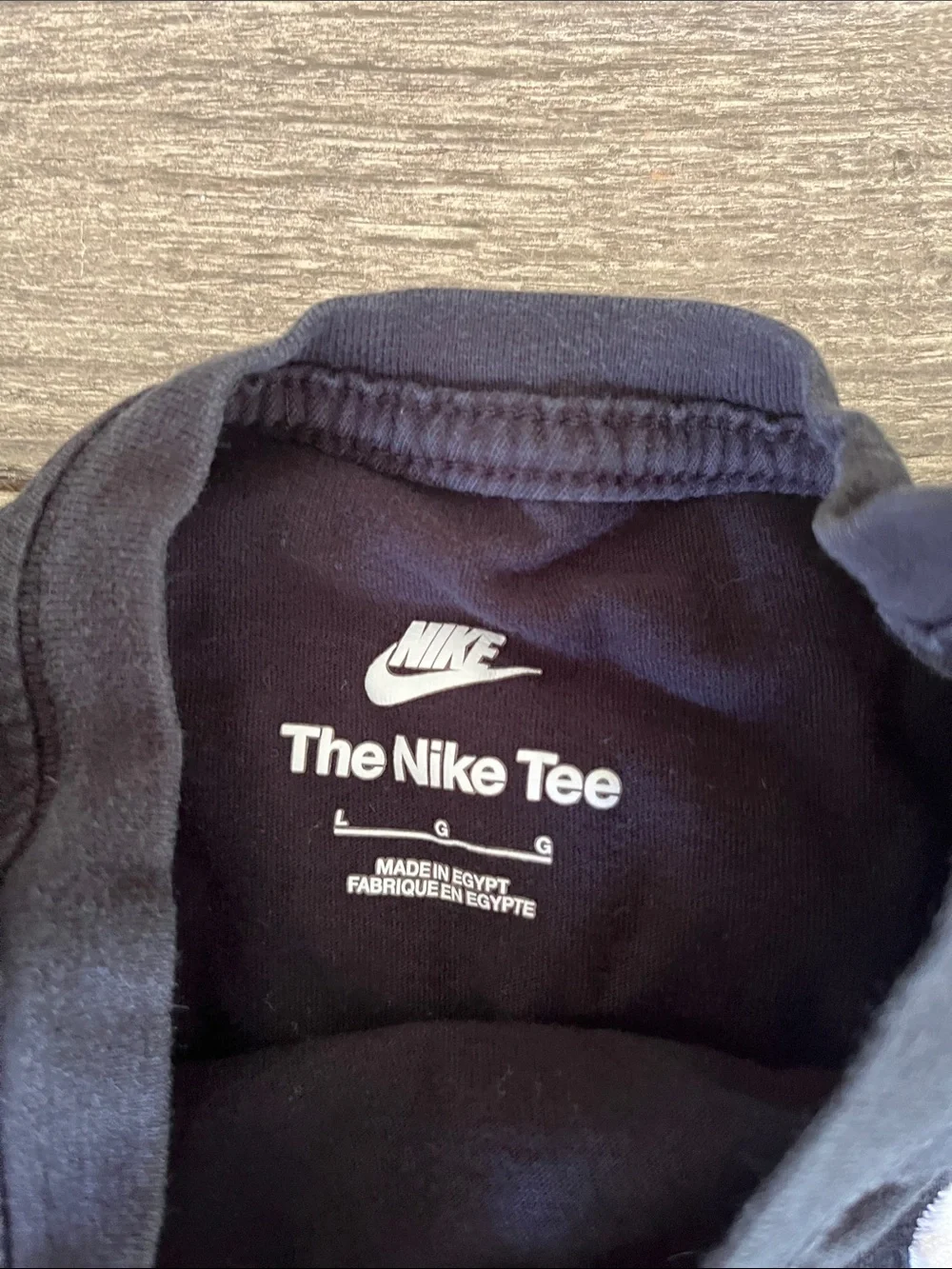 Nike Black T-Shirt with White Swoosh Logo